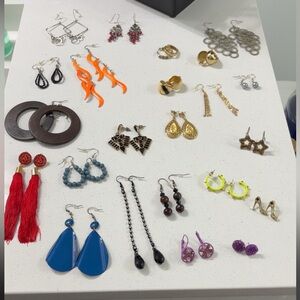 Earring Lot Vintage & Costume Jewelry